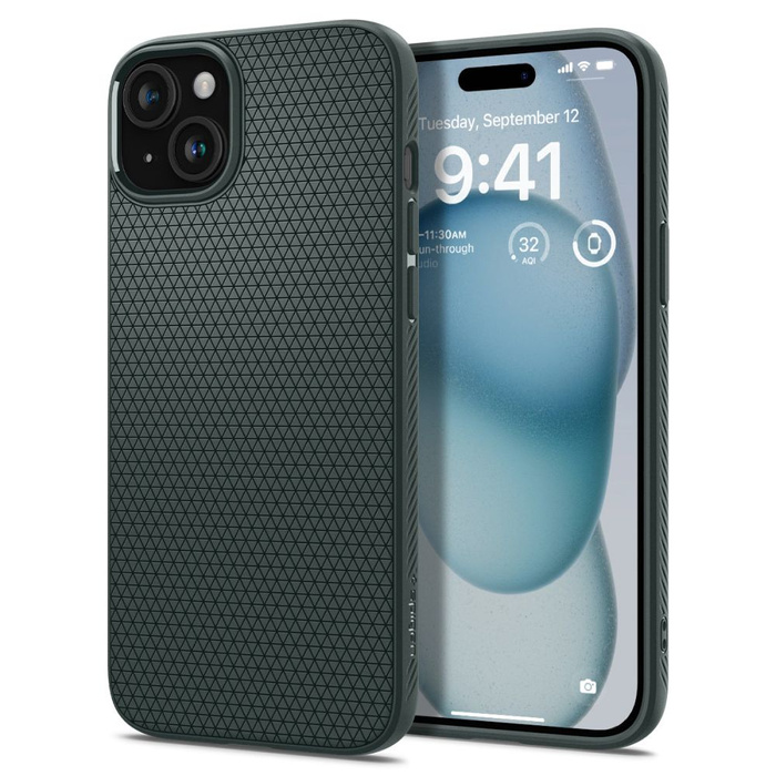 Etui Spigen Liquid Air iPhone 15 Abyss Green Case