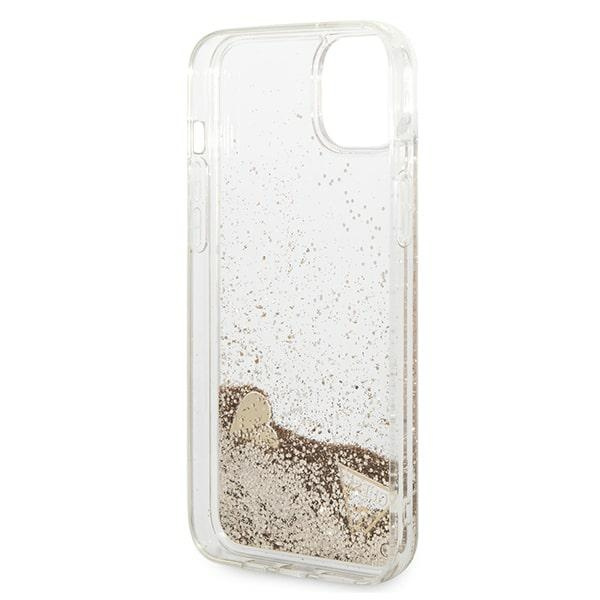 Etui GUESS Apple iPhone 14 Plus Glitter Charms Złoty Hardcase