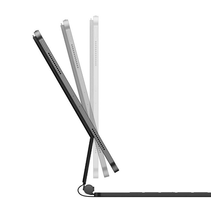 Baseus Brilliance klawiatura bluetooth etui iPad Pro 11'' (2018/2020/2021) / iPad Air 4 10.9'' / iPad Air 5 10.9'' / iPad 10 10.9'' (2022) magnetyczne z klapką podstawka szare