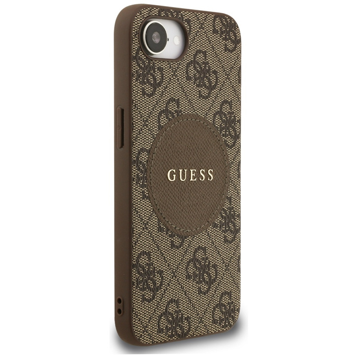Etui Guess 4G Circle Classic Logo        MagSafe do iPhone 16e brązowy