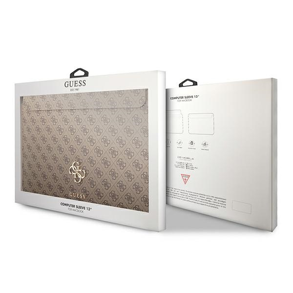 Etui GUESS Laptop Tablet 13 Sleeve 4G Big Logo Brązowy Case
