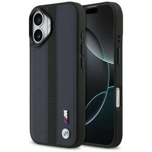 Etui BMW M Perforated Stripe Logo        MagSafe do iPhone 17 granatowy