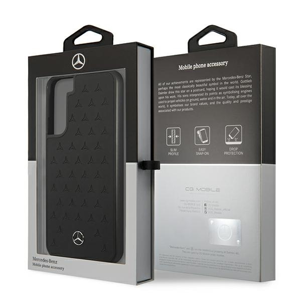 Etui MERCEDES Samsung Galaxy S22 Plus Leather Stars Pattern Czarny Hardcase