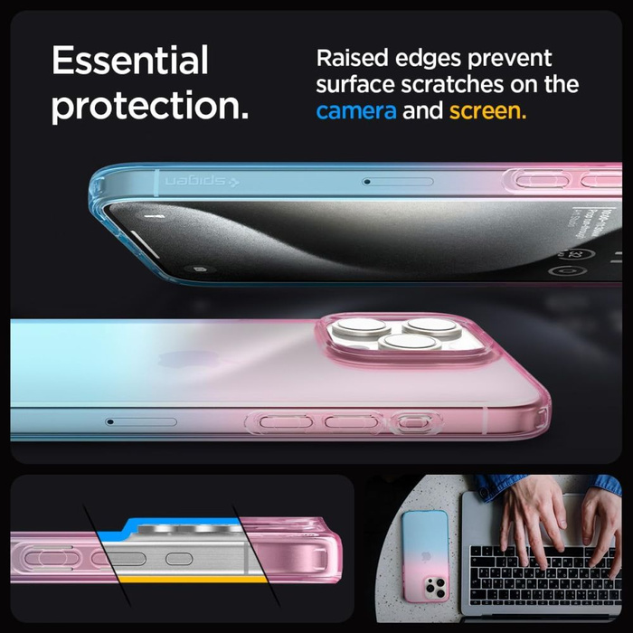 Etui Spigen Liquid Crystal iPhone 15 Pro Gradation Pink Case