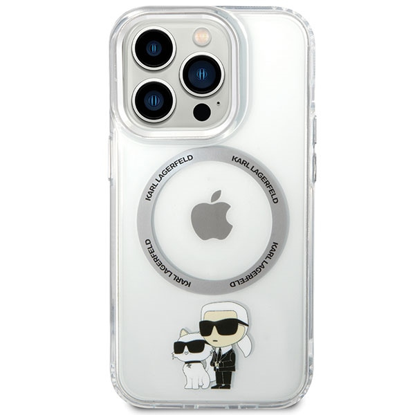 Etui Karl Lagerfeld KLHMP13LHNKCIT iPhone 13 Pro 6,1" hardcase transparent Iconic Karl&Choupette Magsafe Case