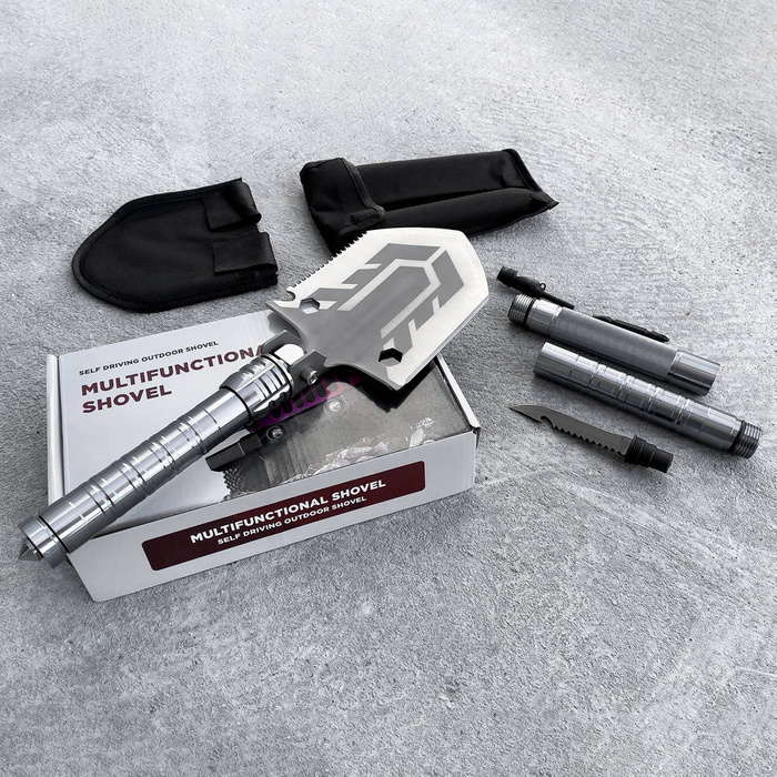 Wielofunkcyjna składana saperka 10w1 survivalowa nóż śrubokręt zbijak do szyb