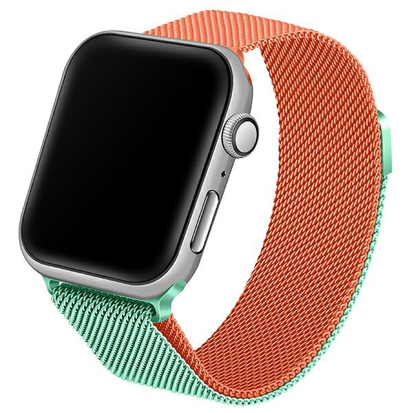 Beline pasek Apple Watch Steel38/40/41mm zielono-pomarańczowy green/orange