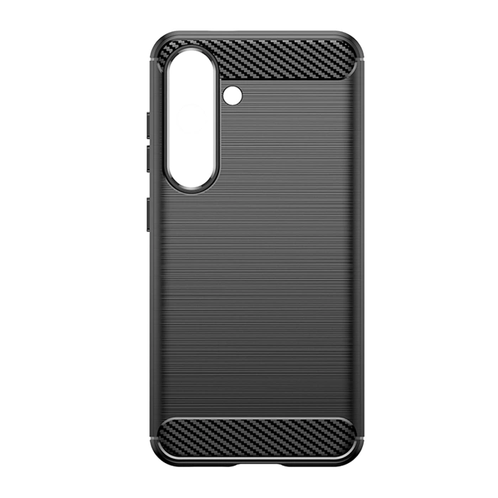 Etui silikonowe Carbon Case na Samsung Galaxy S25 Edge - czarne