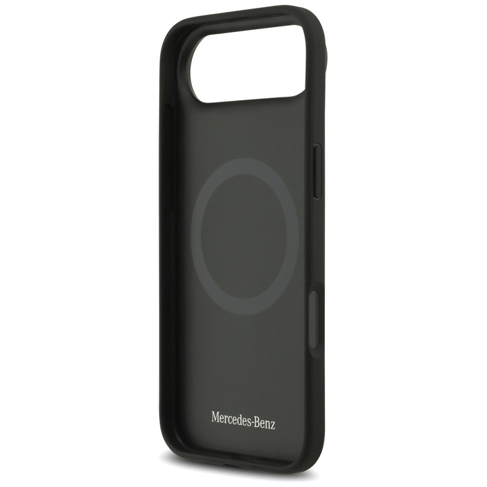 Etui Mercedes Leather Star Pattern       Stripes MagSafe do iPhone Air czarny