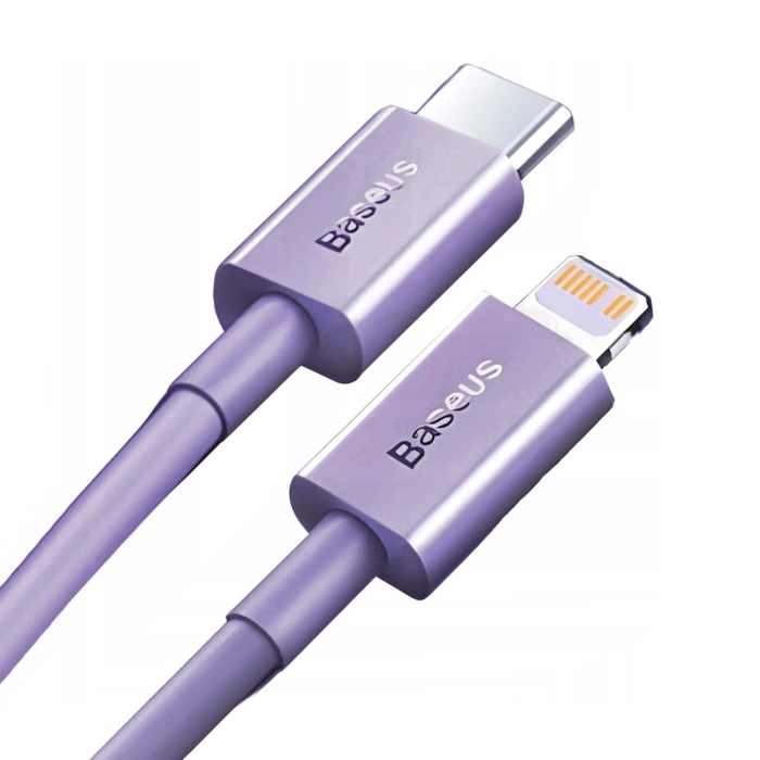 Kabel do szybkiego ładowania / transferu danych USB-C  - Lightning PD 20W 1m Baseus Superior Series - fioletowy