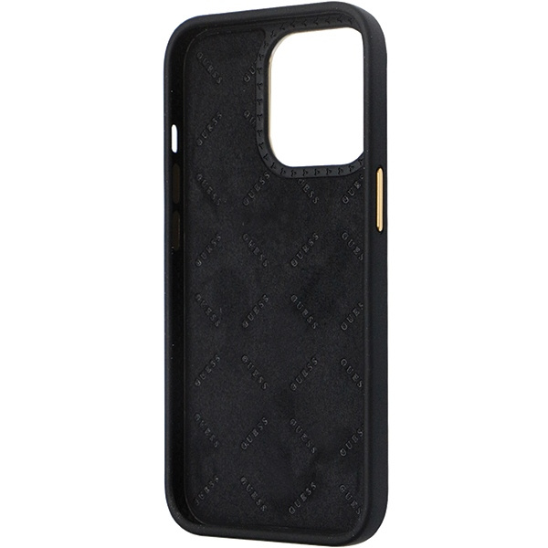 Etui Guess GUHCP13LM4DGPK iPhone 13 Pro / 13 6.1" czarny/black hardcase Silicone Logo Strass 4G Case