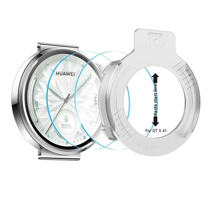 SZKŁO HARTOWANE TECH-PROTECT EASY SET+ 2-PACK HUAWEI WATCH GT 5 (41 MM) CLEAR