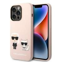Etui KARL LAGERFELD Apple iPhone 14 Pro Max Silicone Karl & Choupette Magsafe Jasnoróżowy Hardcase