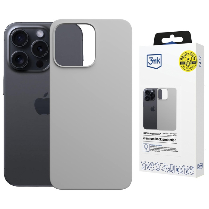 Etui 3MK Hardy MagSilicone do Apple      iPhone 16 Pro tytanowy