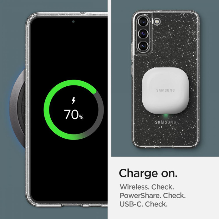 ETUI SPIGEN S22 Liquid Crystal Glitter Bezbarwny Case