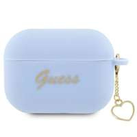 Etui Guess GUAP2LSCHSB AirPods Pro 2 cover niebieski/blue Silicone Charm Heart Collection Case