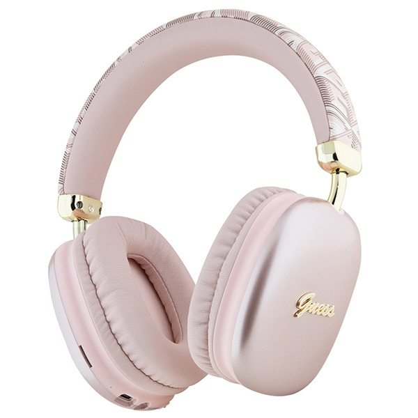 Guess słuchawki nauszne Bluetooth GUBHK1GCTCSP różowy/pink Gcube Metallic Script Logo