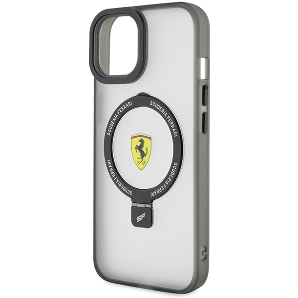 Etui Ferrari FEHMP15MUSCAH iPhone 15 Plus / 14 Plus 6.7" transparent hardcase Ring Stand 2023 Collection MagSafe Case