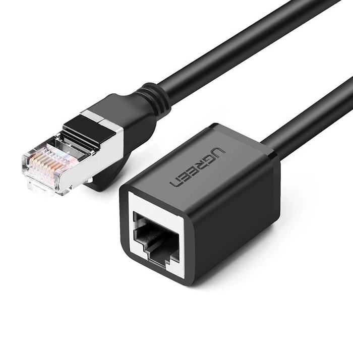 Kabel Ugreen NW112 11283 sieciowy Ethernet RJ45 (żeński) - RJ45 (męski) F/UTP Cat. 6 1 Gbps 5m - czarny