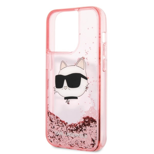 Etui Karl Lagerfeld Klhcp14xlnchcp Iphone 14 Pro Max 6,7" Różowy/pink Hardcase Glitter Choupette Head Case