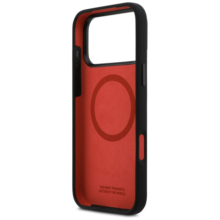 Etui BMW M Silicon Tricolor Line MagSafe do iPhone 17 Pro Max czarny
