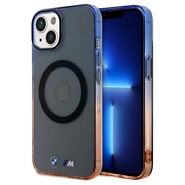 Etui BMW BMHMP15SHTGE iPhone 15 / 14 / 13 6.1" szary/grey hardcase Gradient Bumper MagSafe Case