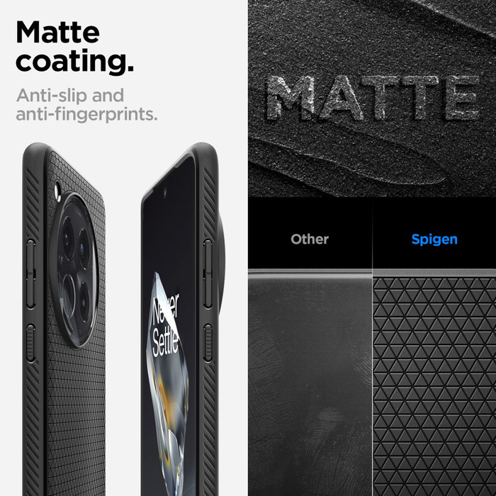 Etui Spigen Liquid Air Oneplus 12 Matte Black Case