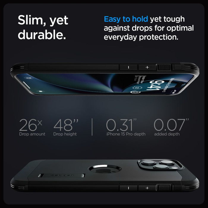 Etui Spigen Tough Armor Mag Magsafe iPhone 15 Pro Black Case
