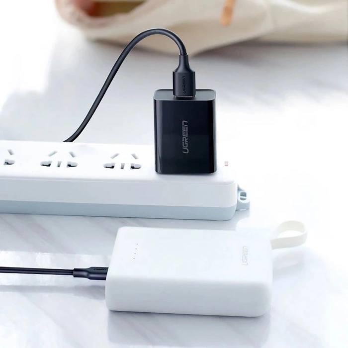 Kabel UGREEN USB-A Micro USB QuickCharge 3.0 2.4A 0.25m Czarny