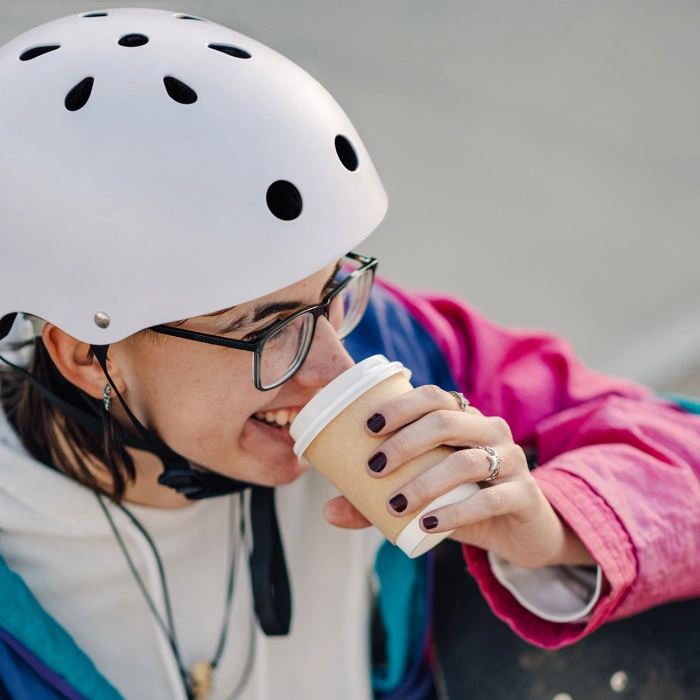 Kask rowerowy BMX/hulajnoga Wozinsky lekki S - biały