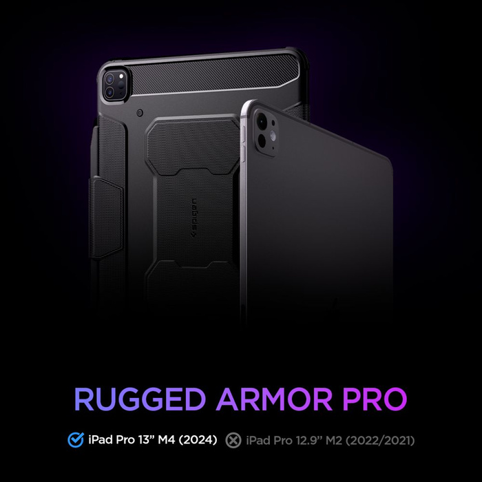ETUI SPIGEN RUGGED ARMOR ”PRO” IPAD PRO 13 7 / 2024 BLACK