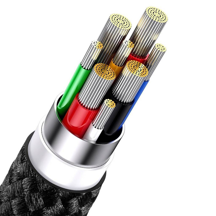 [PO ZWROCIE] Baseus Flash Series II kabel USB Typ C  - USB Typ C / Lightning / micro USB 100 W 1,5 m czarny (CASS030201)