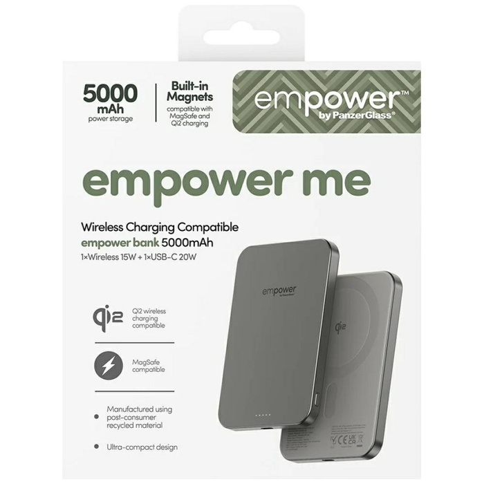 Powerbank empower by PanzerGlass Bank    5000mAh tytanowy