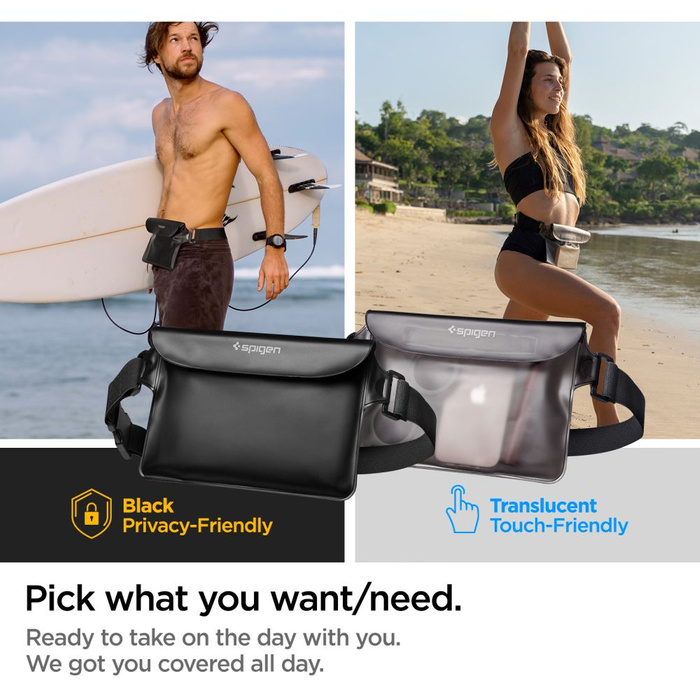 Etui Spigen A620 Universal Waterproof Waist Bag 2-pack Black