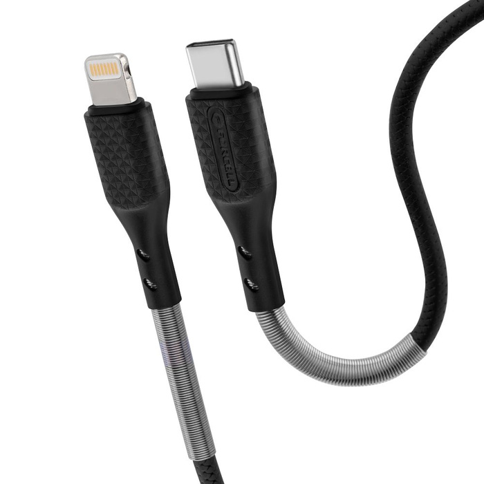 Kabel USB C do Lightning Forcell F-Energy PD 3A 27W Carbon 1 m CB-01C czarny