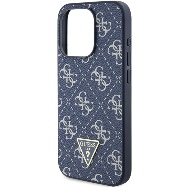 Etui Guess GUHCP15XPG4GPB iPhone 15 Pro Max 6.7" niebieski/blue hardcase 4G Triangle Metal Logo Case