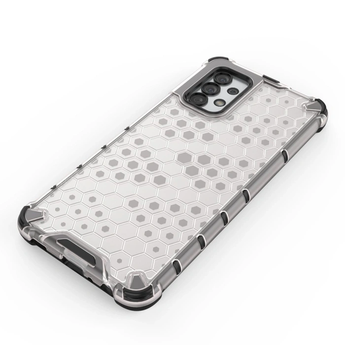 Honeycomb etui pancerny pokrowiec z żelową ramką Samsung Galaxy A03s (166,5) czarny