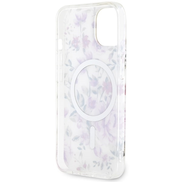 Etui Guess GUHMP14SHCFWST iPhone 14 6.1" transparent hardcase Flower MagSafe Case