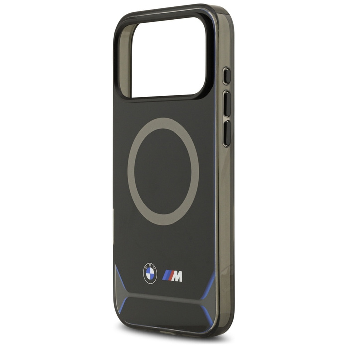 Etui BMW M IML Metal Buttons & Logo      MagSafe do iPhone 17 Pro Max niebieski