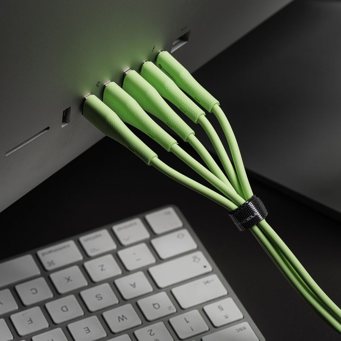 Kabel USB A do Lightning Forcell F-Energy 2,4A 12W Silicone 1 m C343 zielony