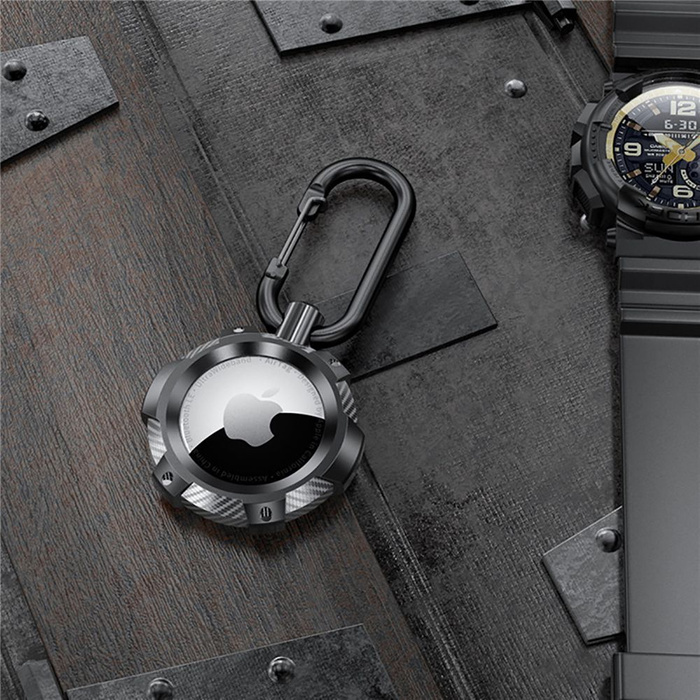 Etui Tech-protect Tpucarbon Apple Airtag Black