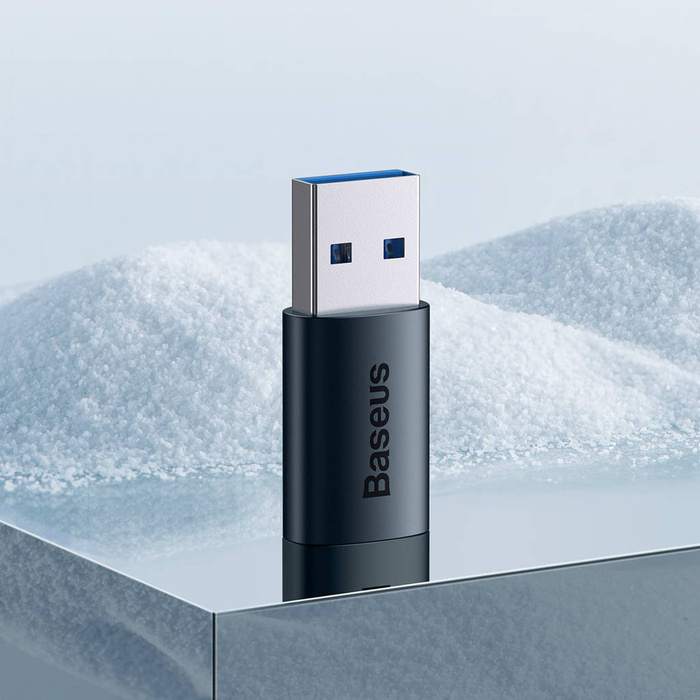Baseus Ingenuity Series Mini adapter USB 3.1 OTG do USB Typ C niebieski (ZJJQ000103)