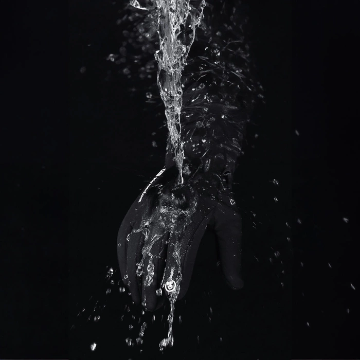 Rękawiczki sportowe do telefonu zimowe (rozmiar XL) - czarne