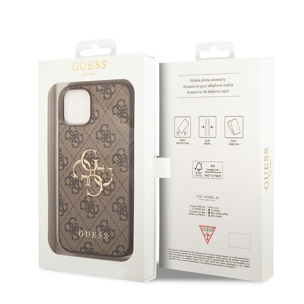 Etui Guess GUHCP15M4GMGBR iPhone 15 Plus 6.7" brązowy/brown hardcase 4G Big Metal Logo Case