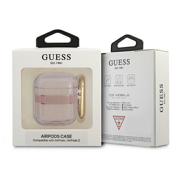 Etui GUESS Apple AirPods Cover Strap Collection Różowy Case