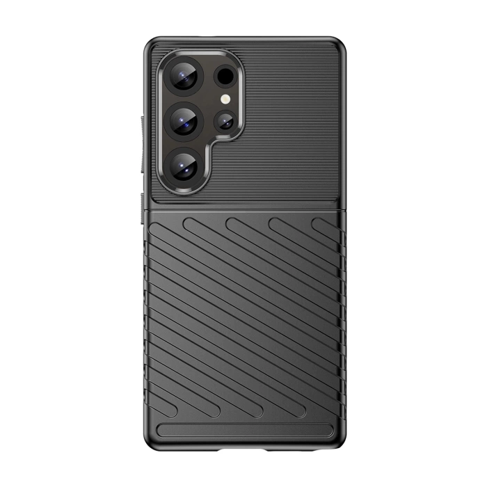 Thunder Case etui do Samsung Galaxy S25 Ultra silikonowy pancerny pokrowiec - czarne