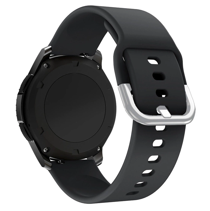 Silicone Strap TYS opaska do smartwatcha zegarka uniwersalna 22mm czarny