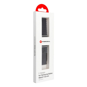 Pasek do Samsung Galaxy Watch Forcell Forcell F-Design FS01 dziurki silikon 22 mm czarny