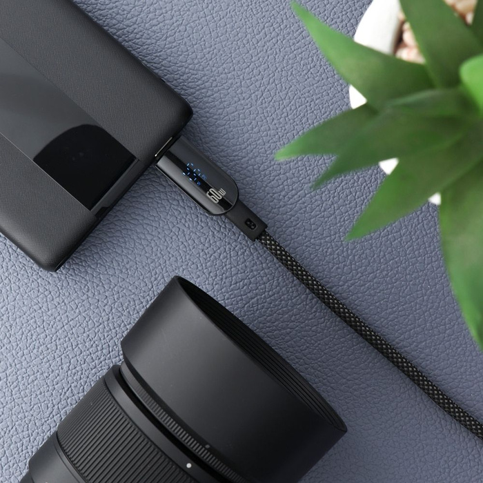 Kabel USB C do USB C Forcell F-Energy QC4.0 PD 5A 100W Digital 1,2 m C277 czarny