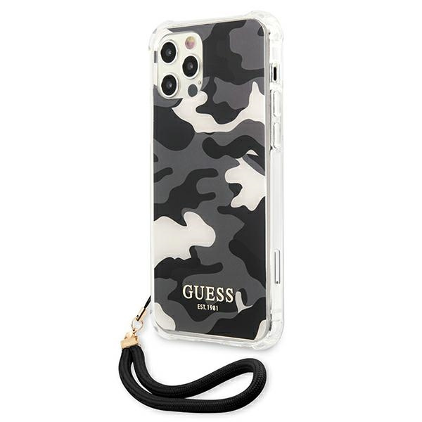 Etui GUESS Apple iPhone 12 12 Pro Camo Collection Czarny Hardcase